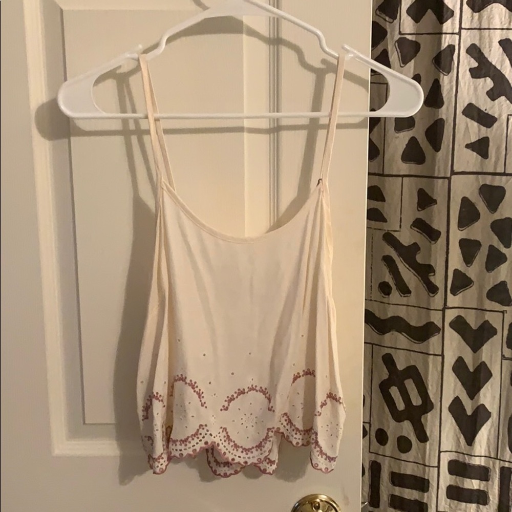 Free people cream crop top